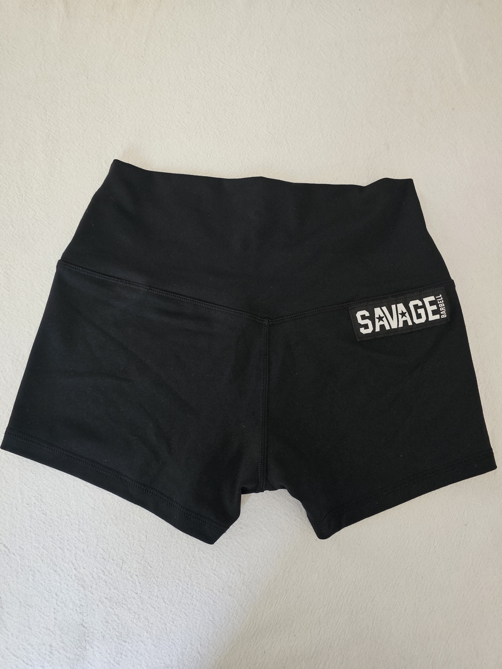 Savage Barbell High-Waisted Athletic Booty Shorts Size Small Crossfit Activewear